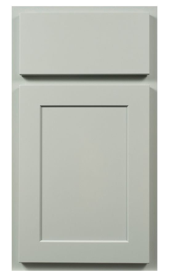 A Close up Of a White Cabinet Square Door on A White Background.