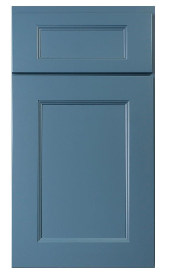 A Close up Of a Blue Cabinet Door 