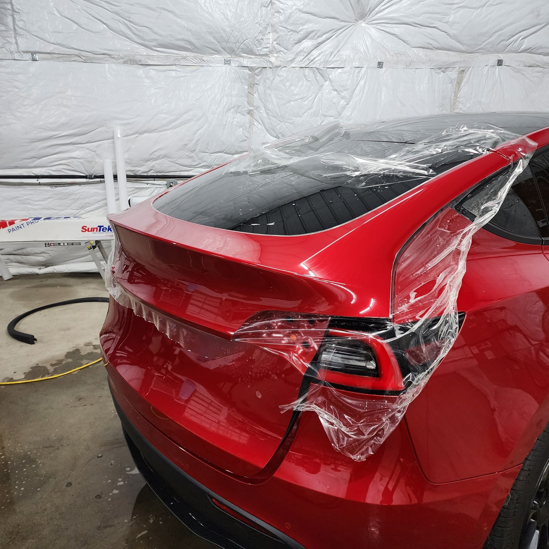 ppf installation red car