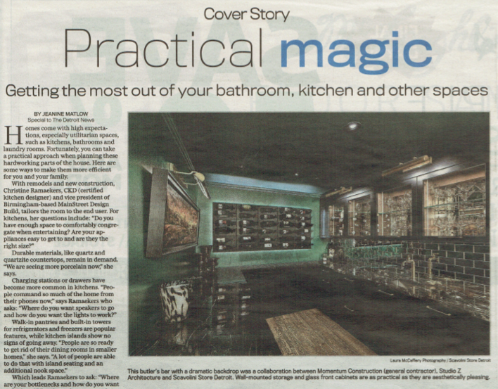 A newspaper article about practical magic getting the most out of your bathroom kitchen and other spaces