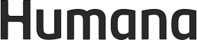 The word humana is written in black letters on a white background.
