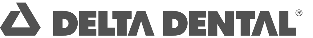 A delta dental logo on a white background