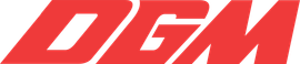 Close-up red and white graphic design element from company branding