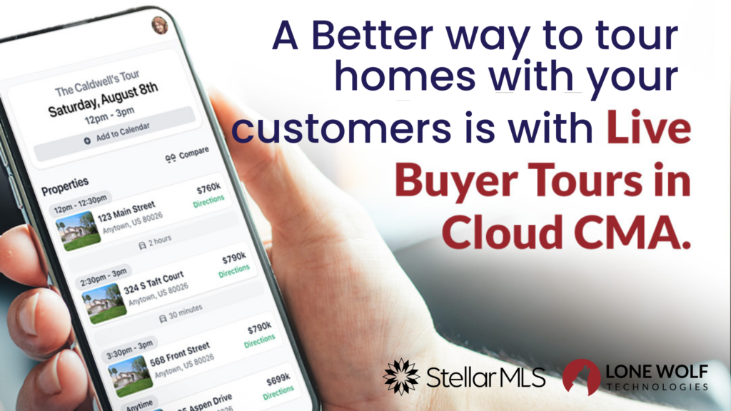 A Better way to tour homes with your customers is with Live Buyer Tours in Cloud CMA.