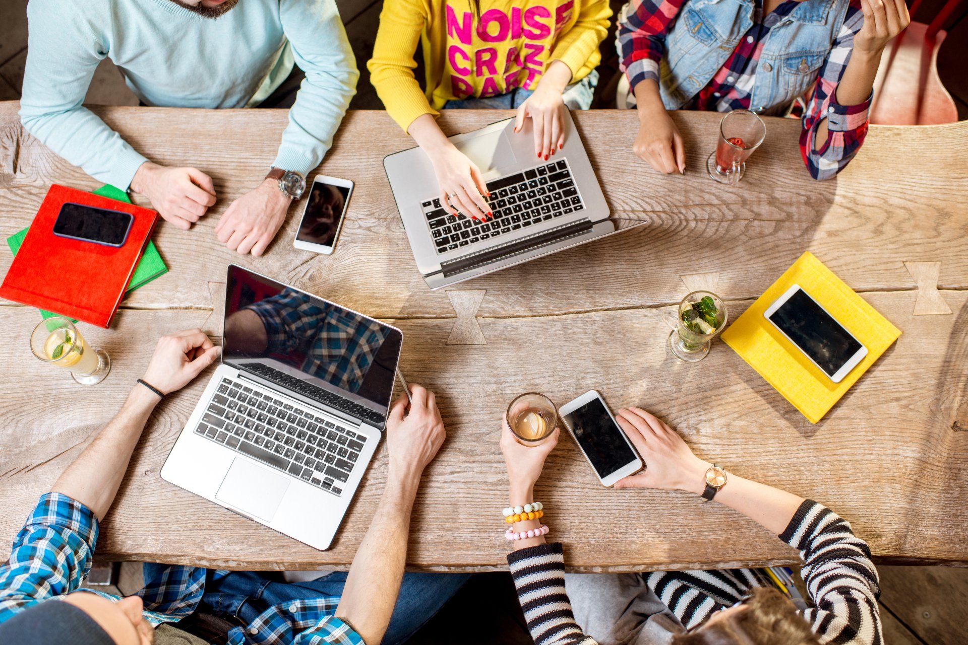 Marketers strategizing around a conference table