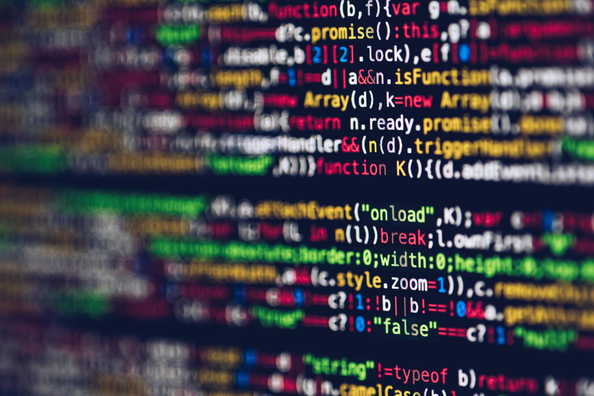 HTML text on a computer screen