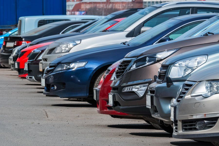 View of the Front of the Cars Parked in a Row — Johnstown, PA — S & S Auto Salvage