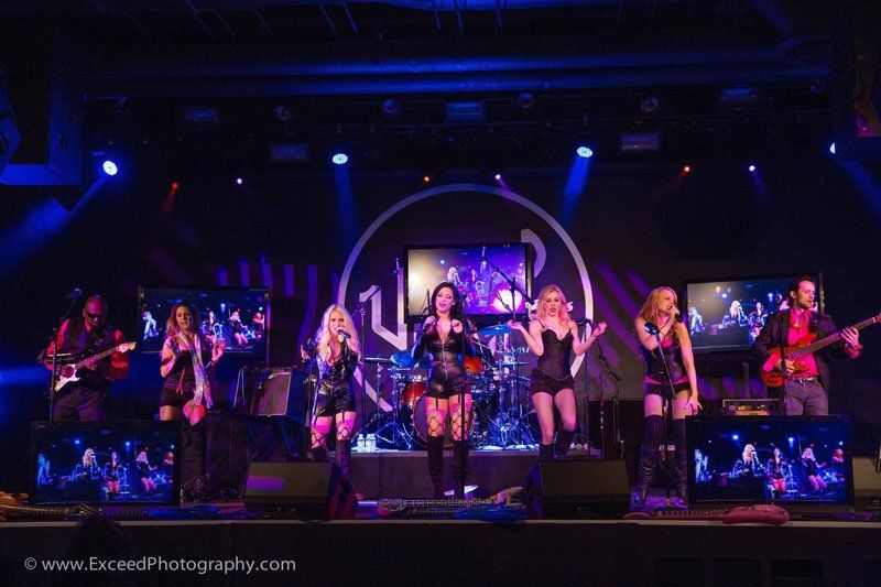 women performing on stage