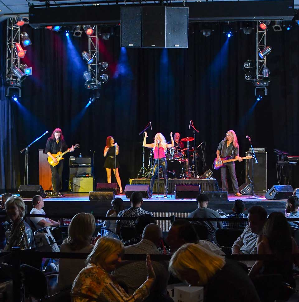 kendra daniels performing on stage