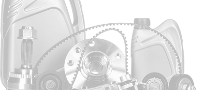 A collection of automotive maintenance parts including oil containers, a timing belt, a wheel hub, and pulleys. | Rapid Auto and Truck Repair