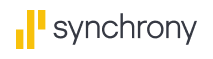 The Synchrony logo, consisting of two vertical yellow bars next to the word 