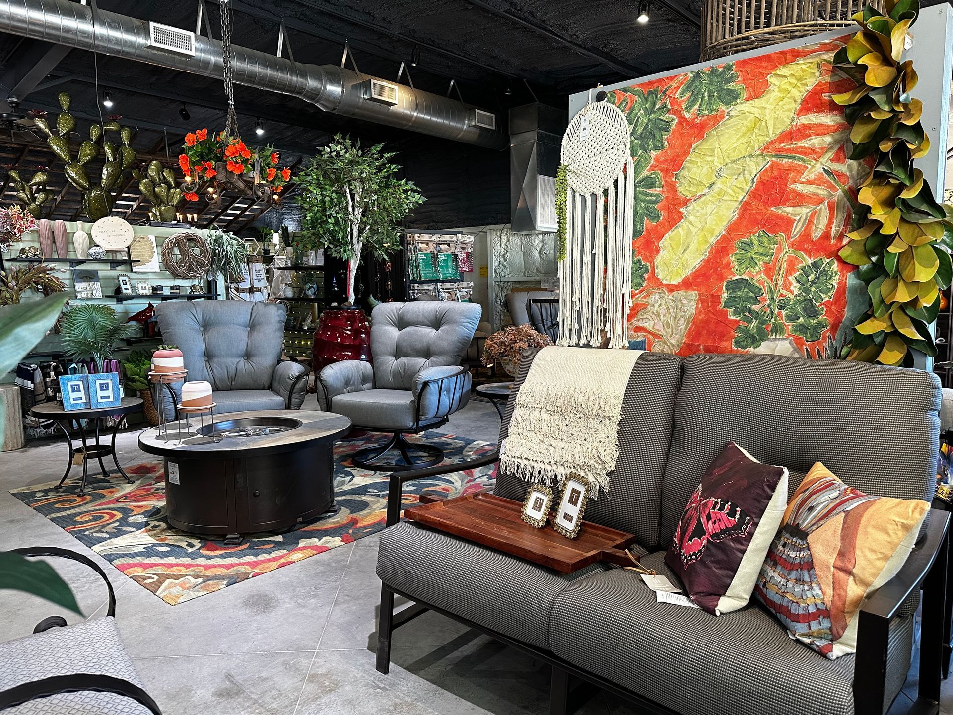 A living room filled with furniture and a couch.