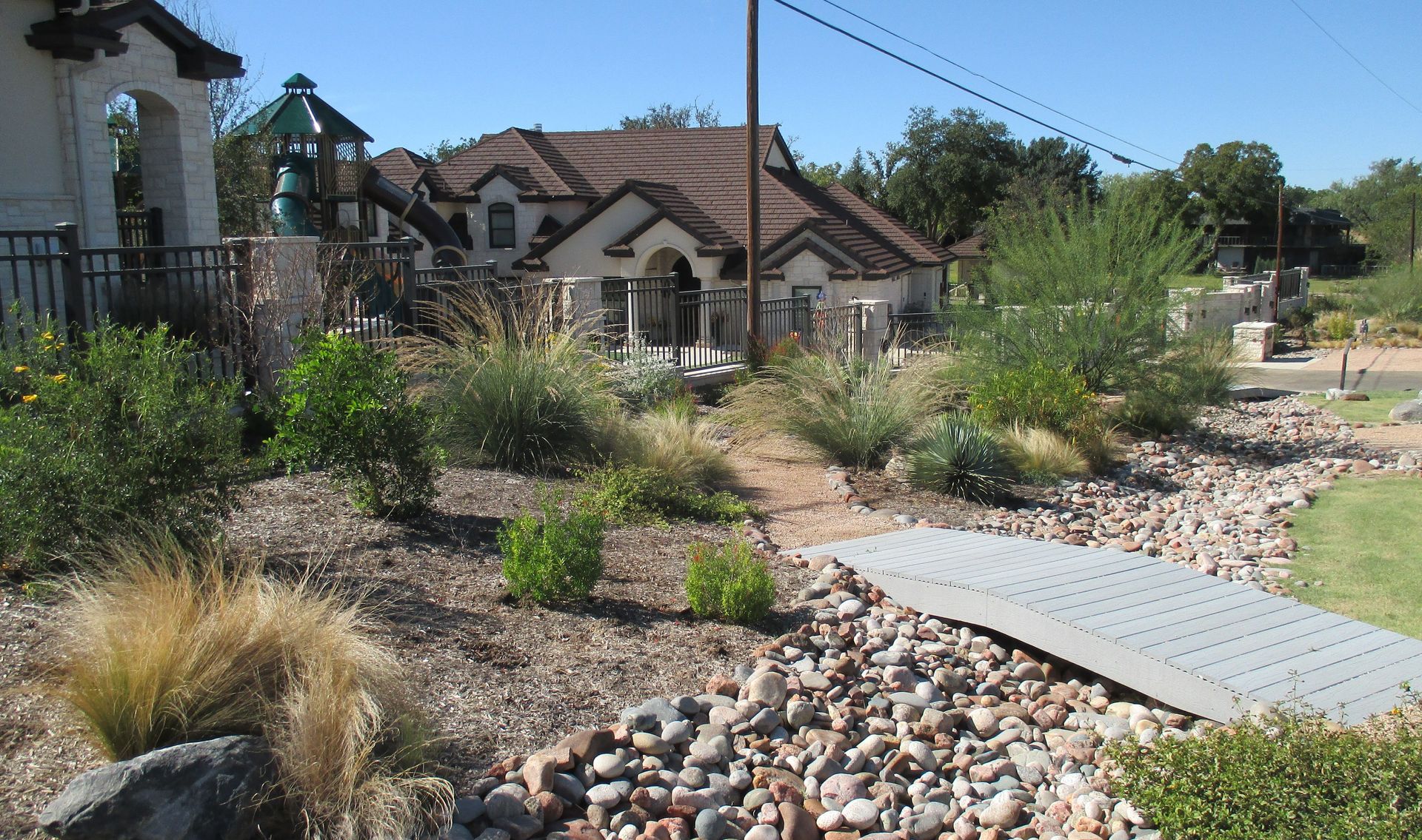 A house with a walkway in front of it