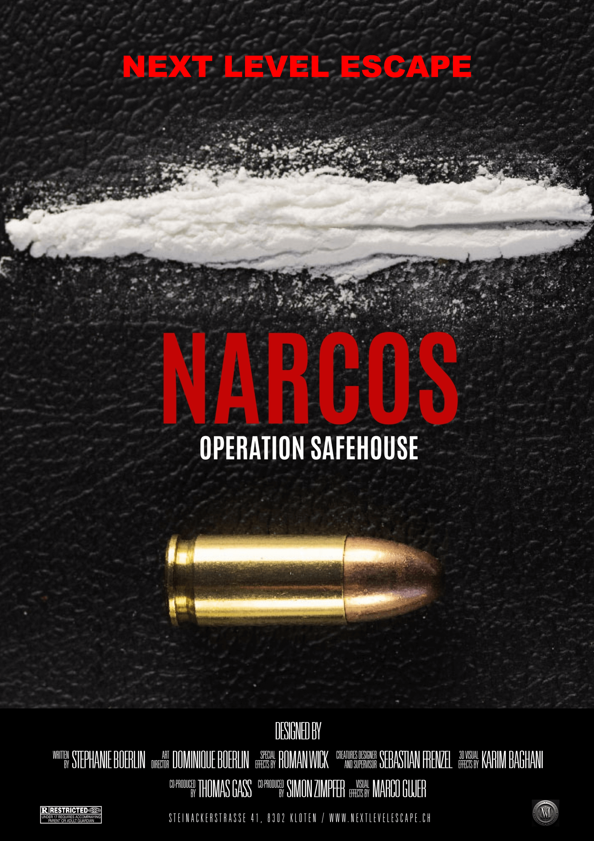 Ein Filmplakat für Narcos Operation Safehouse