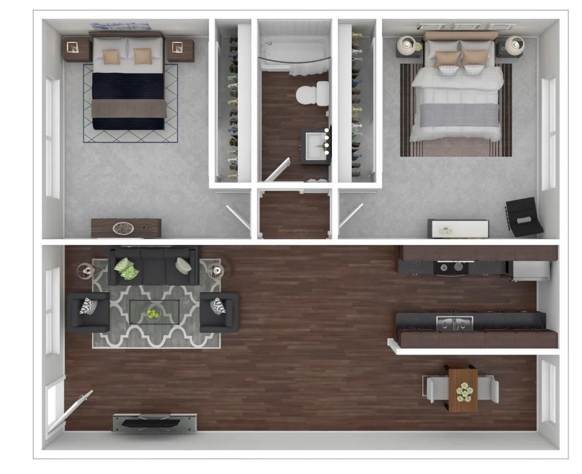 2x1 Floor Plan