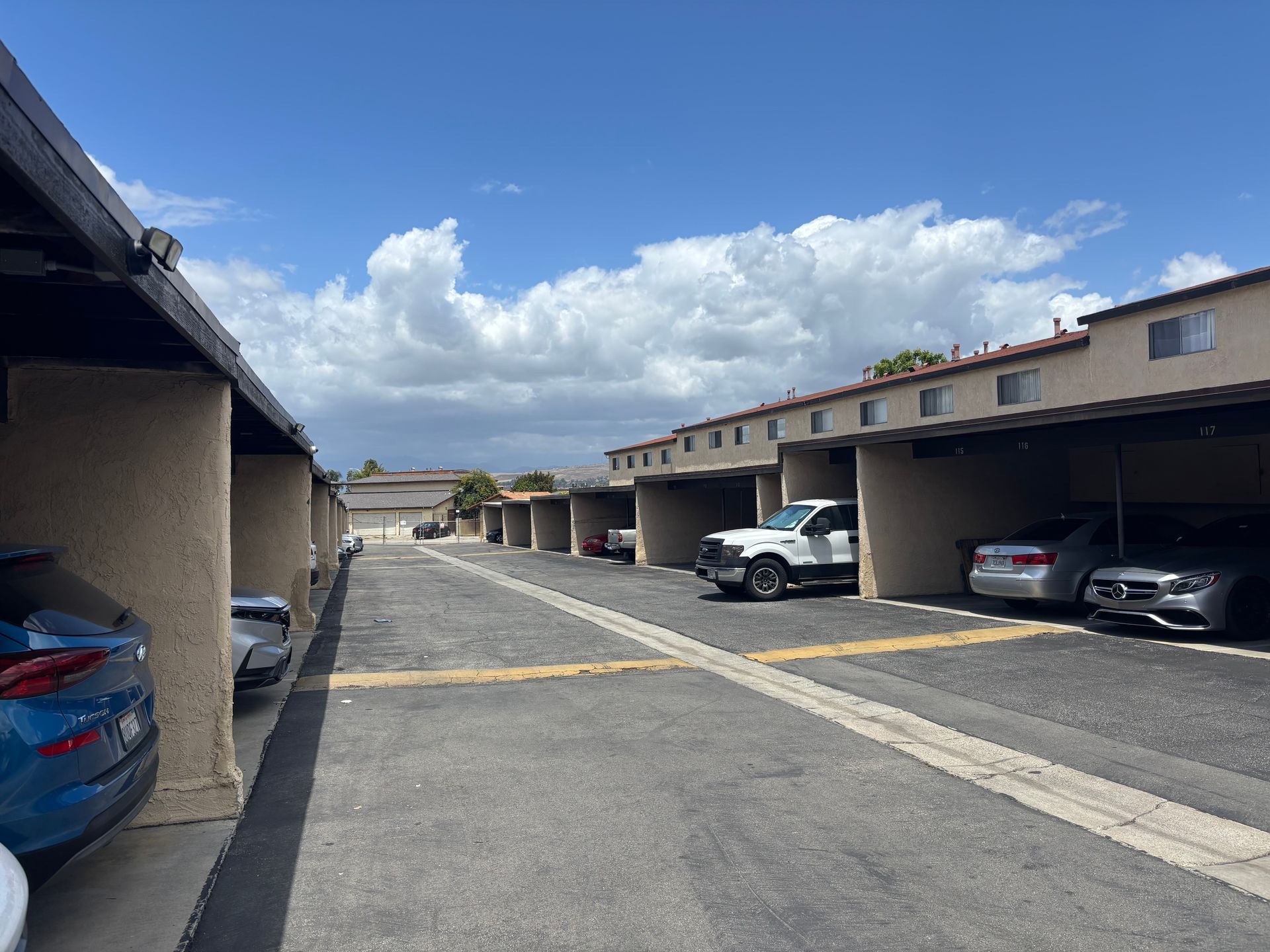 Covered carport parking