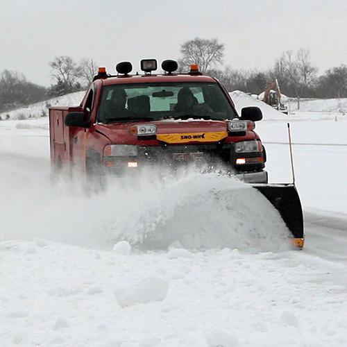 Sno-Way Plow on small commercial vehicle