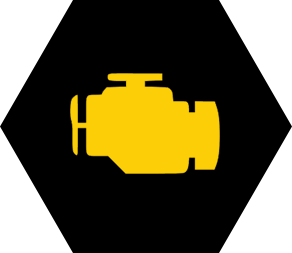 black circle with yellow mower trade ins welcome icon
