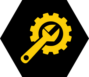 black circle with yellow dollar sign price icon