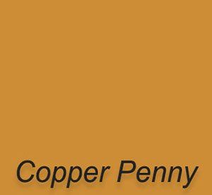 A close up of a copper penny color.