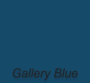 A blue background with the words gallery blue written on it.