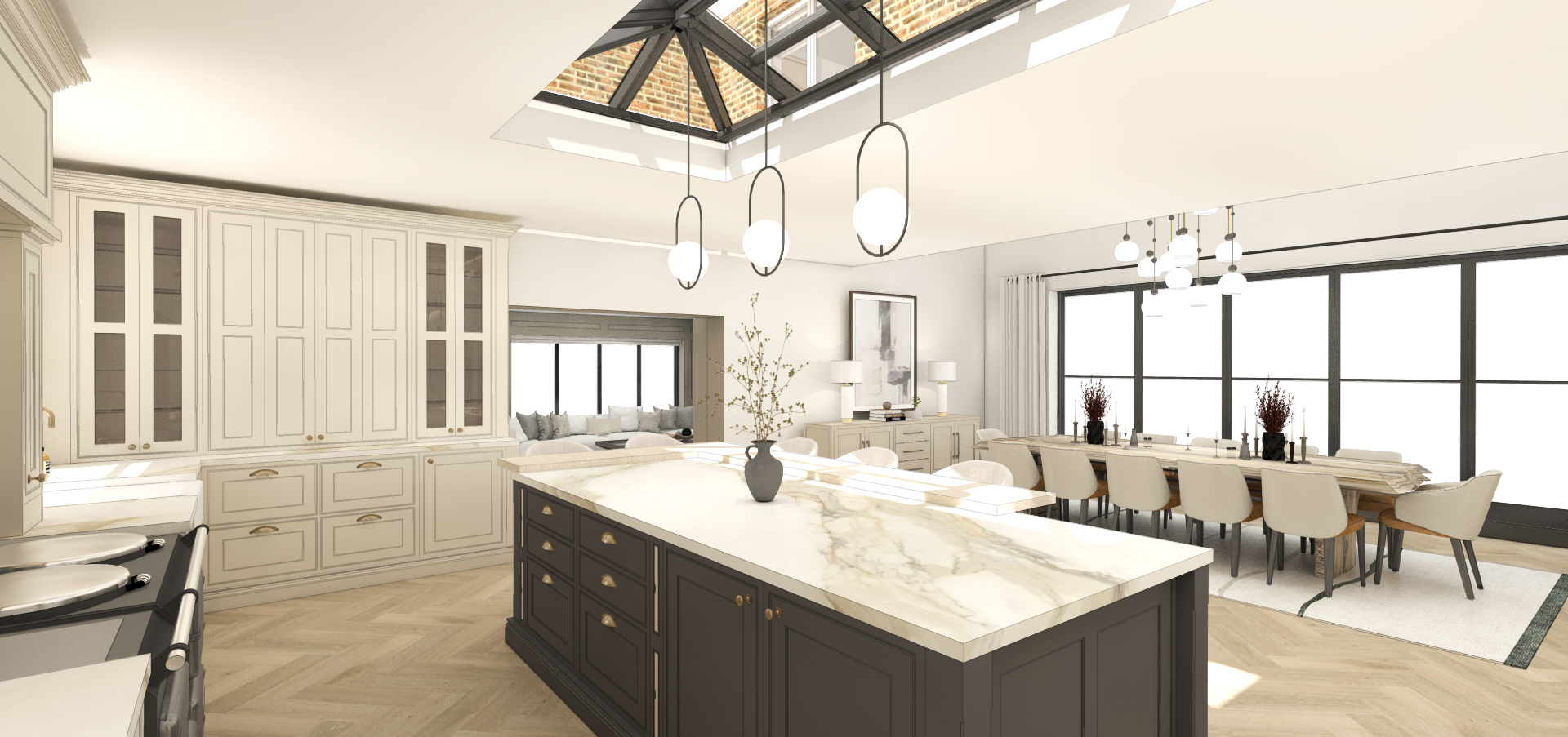 Clarkson Bespoke design and full installation of an in-frame kitchen in Alderley Edge, Cheshire.