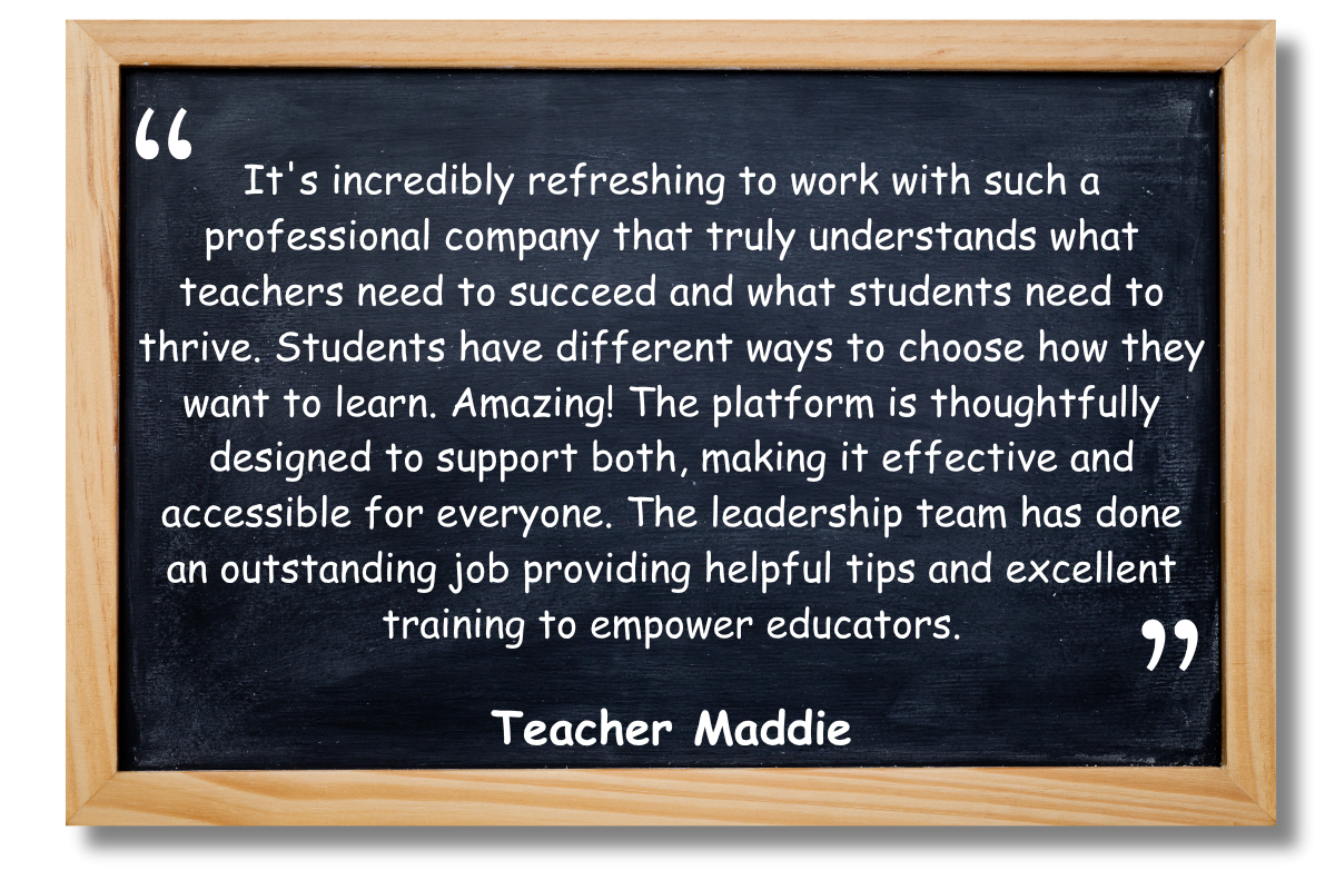 Blackboard with writing on it.