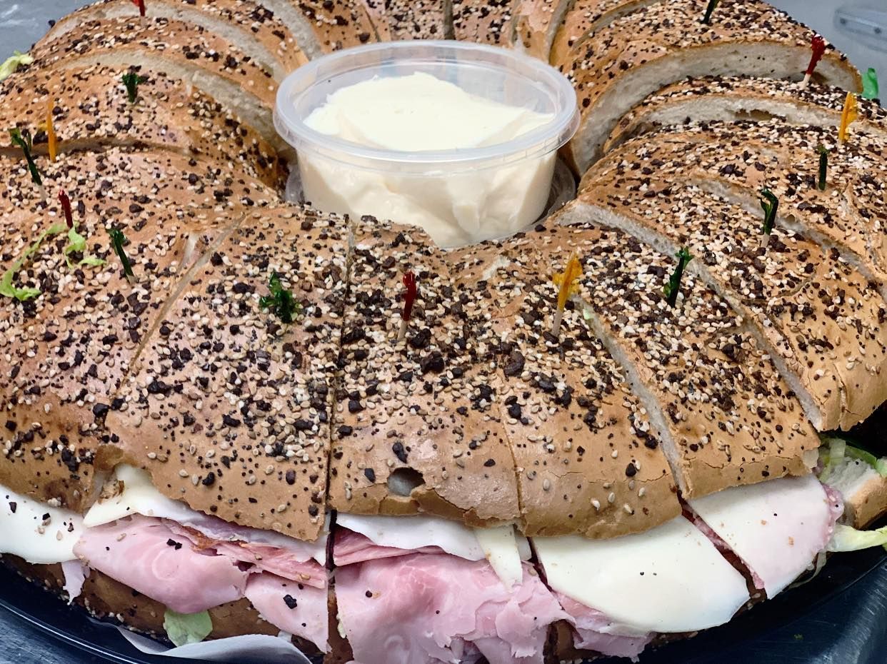 Large Sandwich With Bacon And Cheese - Mahopac, NY - Our Town Bagels & Bakery