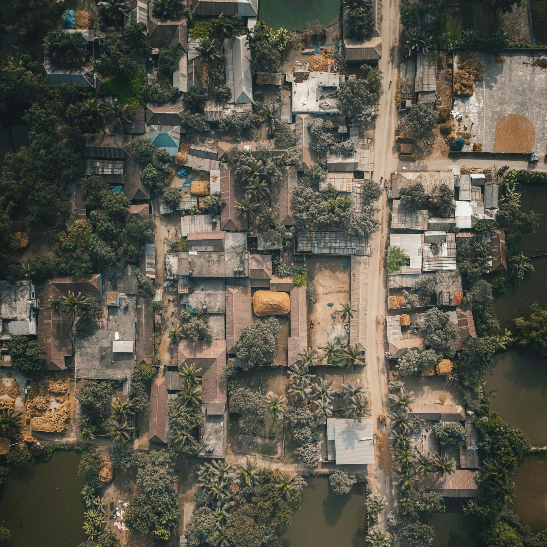 White propane tanks lined up outdoors against a blue sky, near a gravel lot.