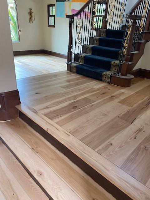 otay mesa newly found hickory hardwood sanding and refinish water based finish