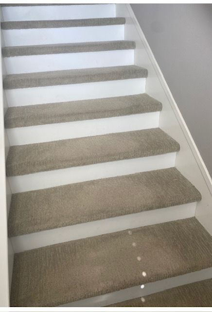 top carpet with white risers on stairs   install near me Otay Mesa