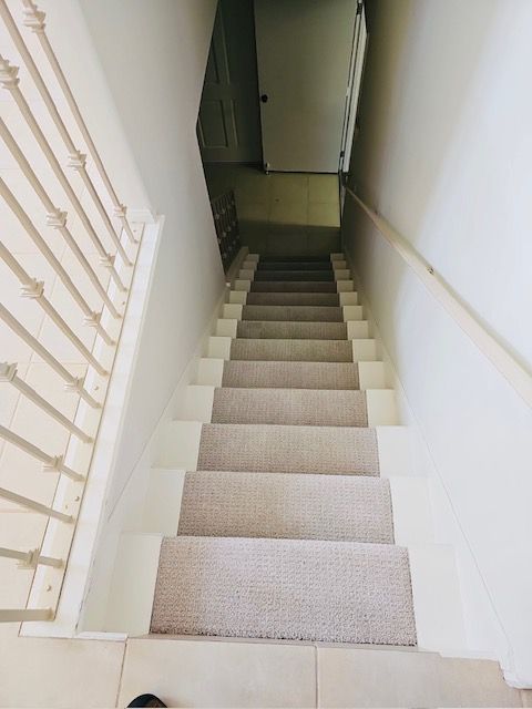 Otay Mesa ca carpet plush installation top of stairs
