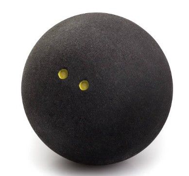 A squash racket is sitting on a wooden court in a circle.