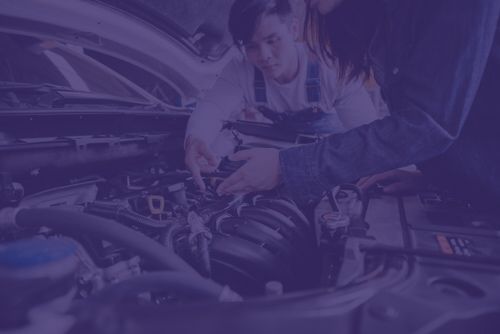 Auto mechanic fixing the cable of the car — Mechanic in Cairns QLD