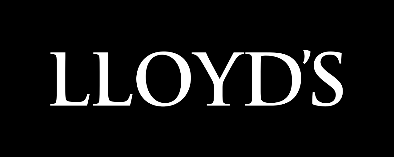 Lloyd's logo in white text on a black background.