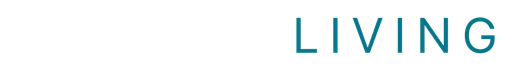 LIVING, teal text on a white background.