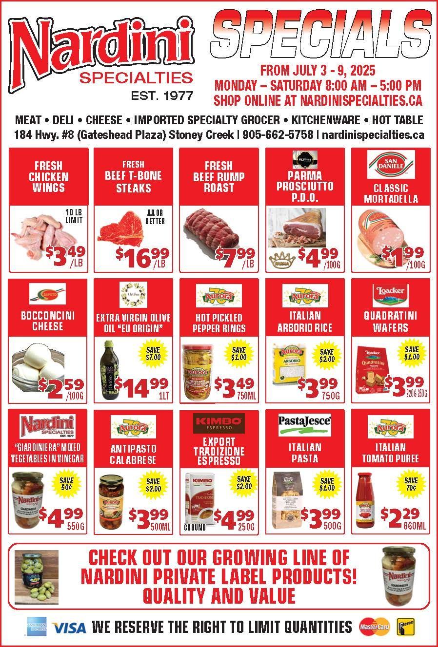 WEEKLY SPECIALS