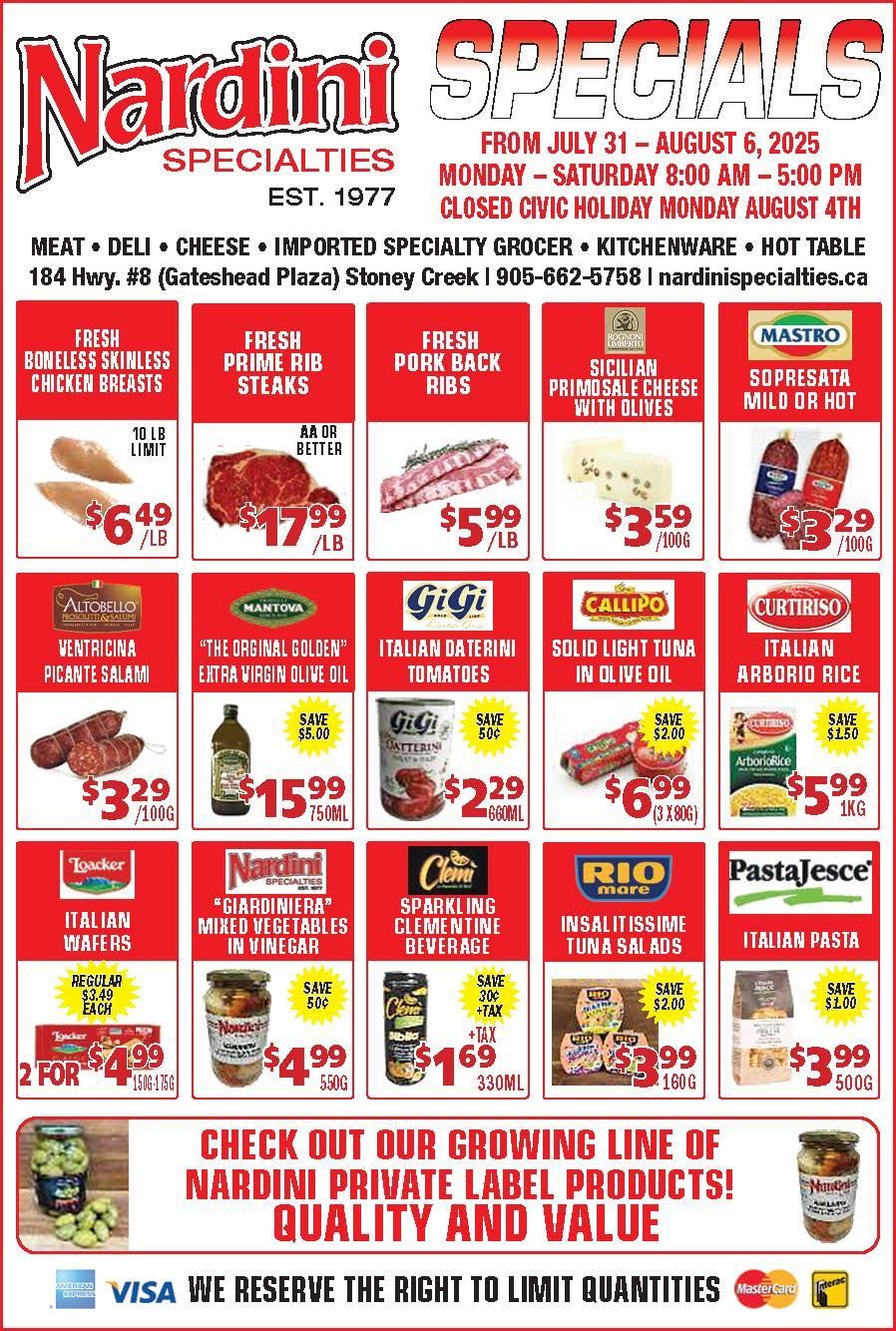 WEEKLY SPECIALS