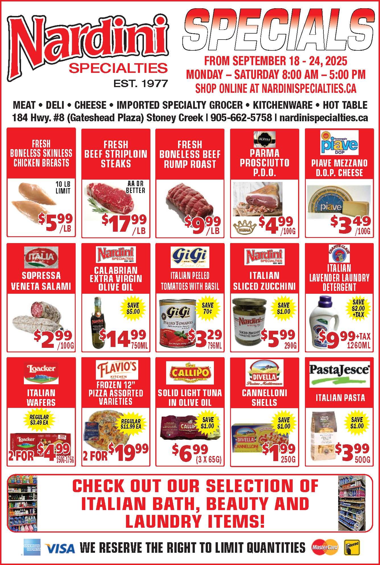 WEEKLY SPECIALS