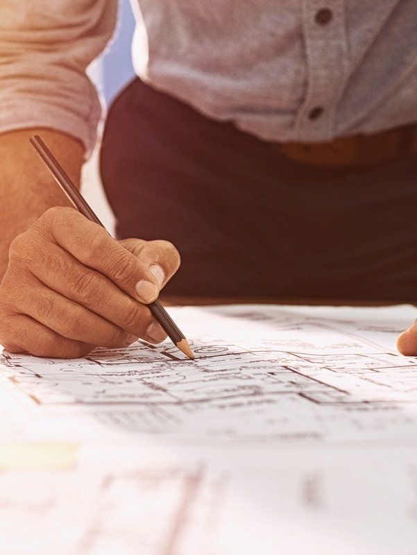 Drawling blue prints