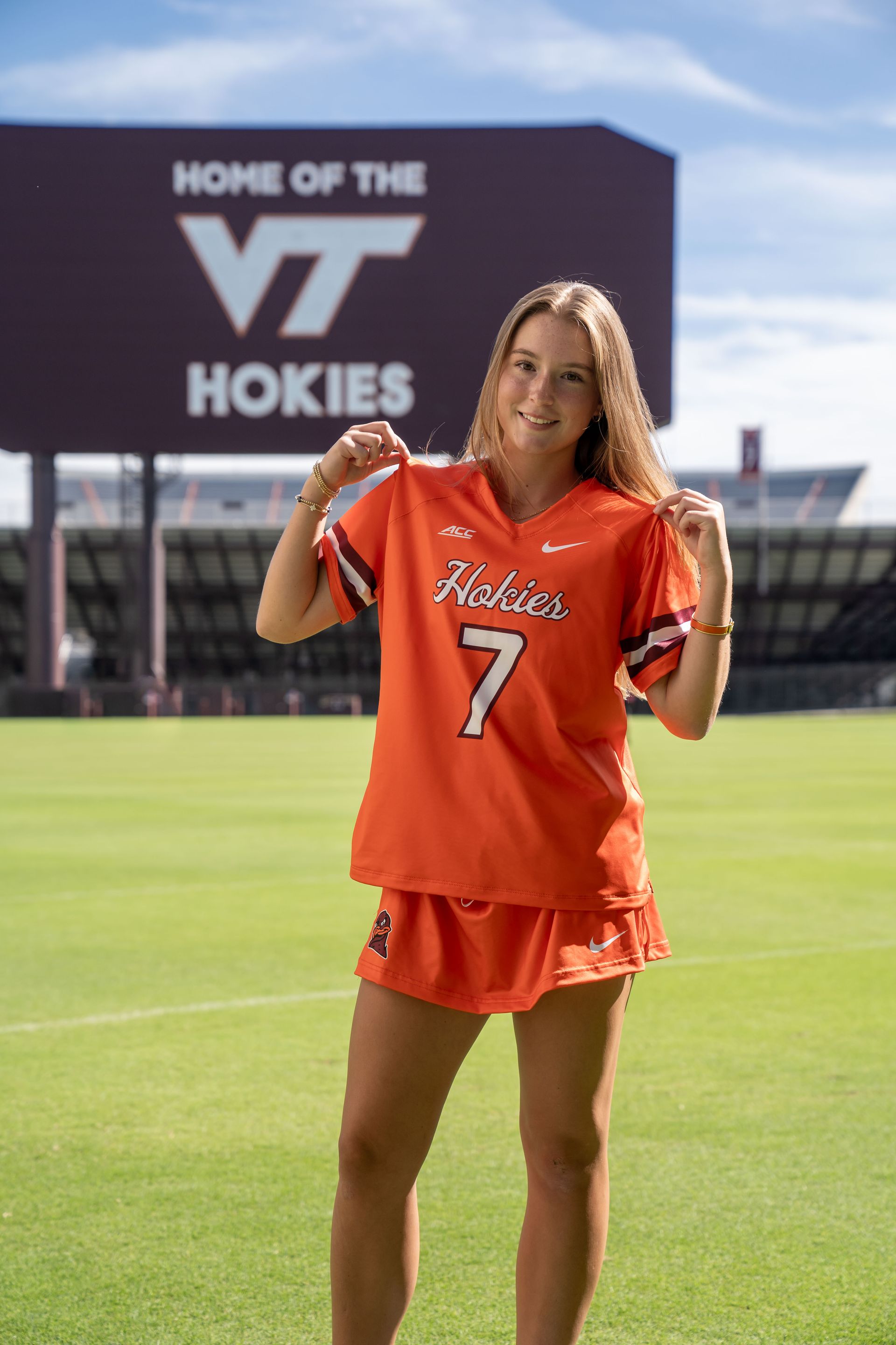Image of Paige Zadareky in a Hokies versey