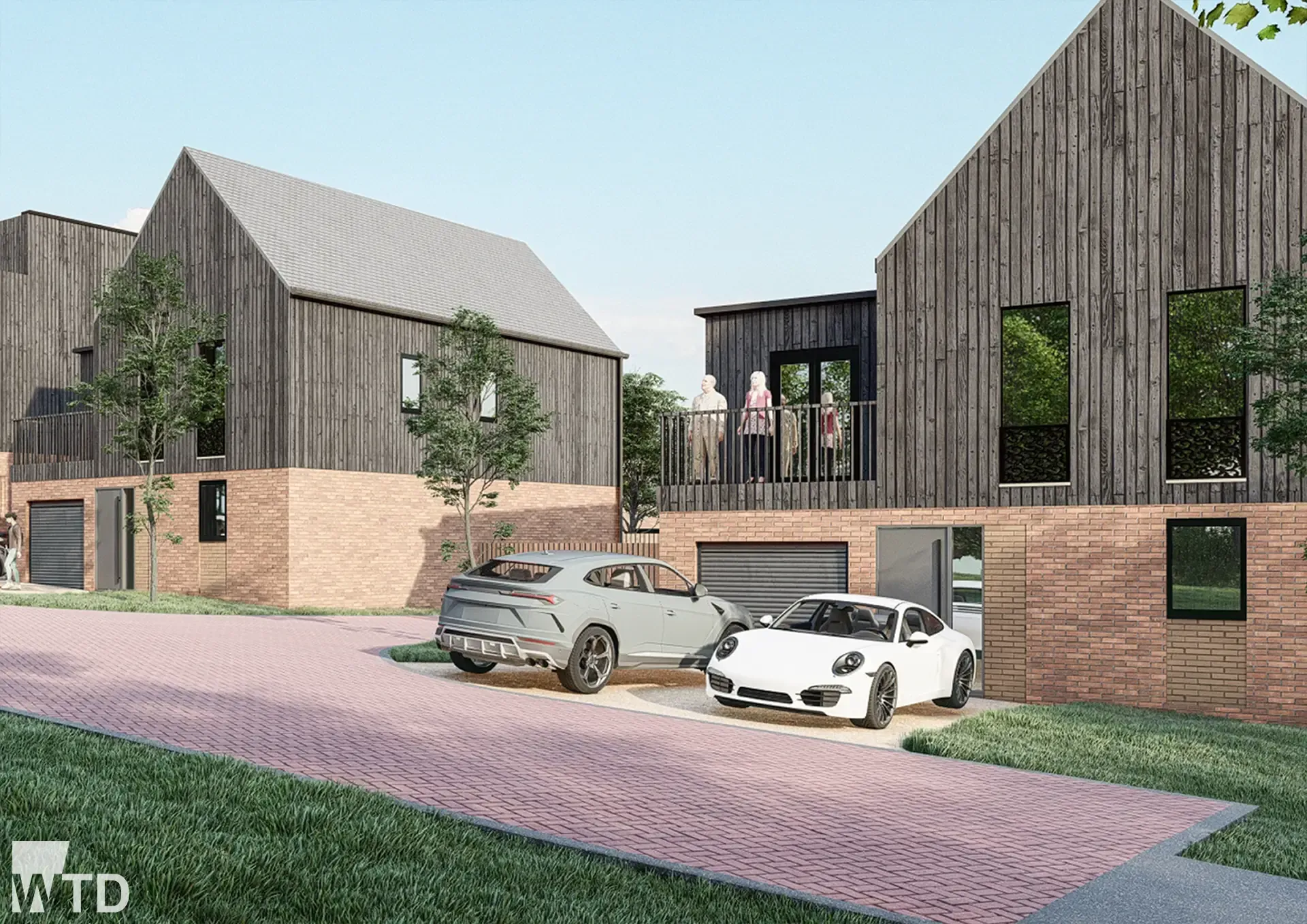 WTD Project - Threescore Phase 3 - View looking onto Plots 41-45 