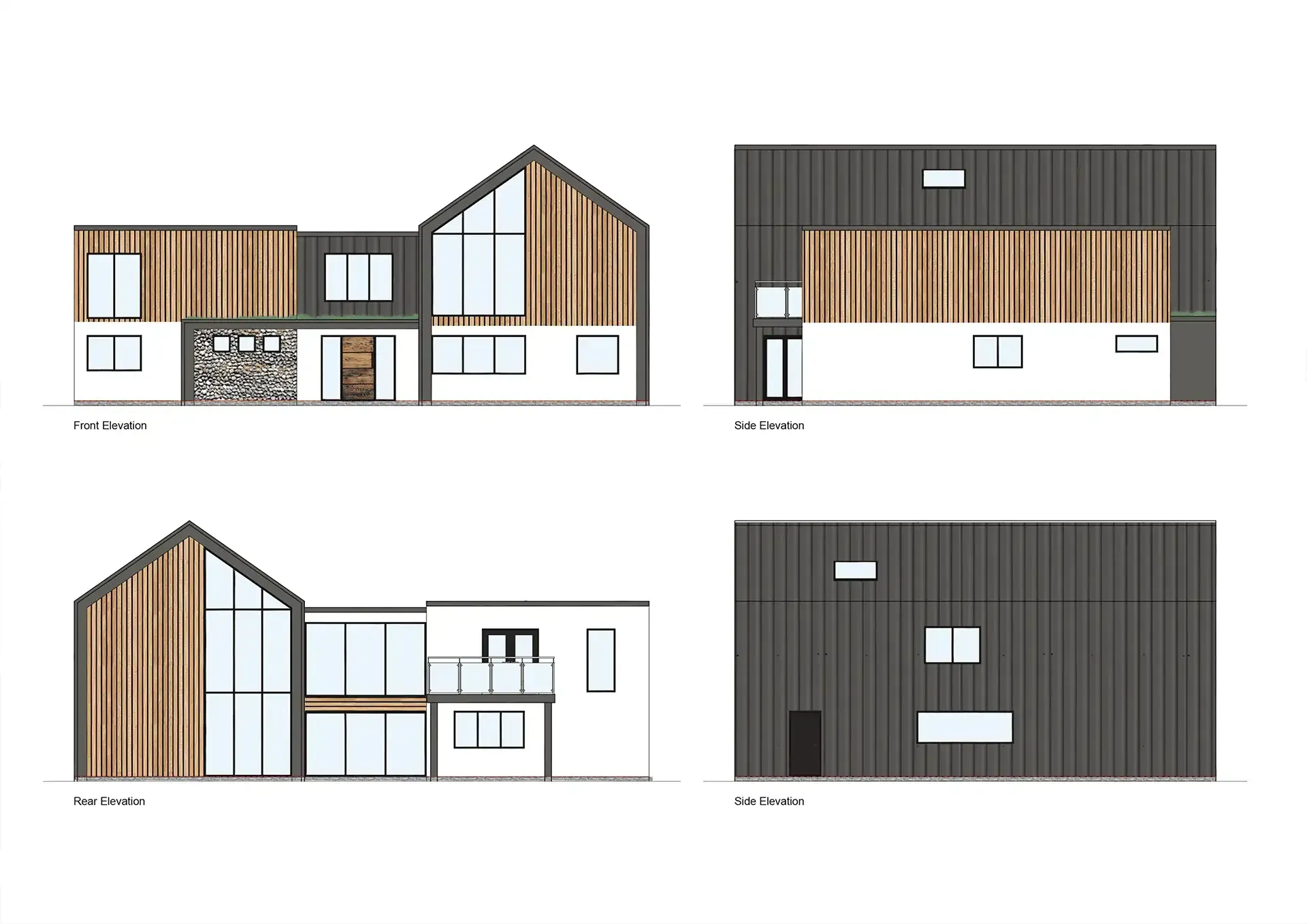 WTD Project - 247-21 East Carleton 
 - Plot 1 Elevations