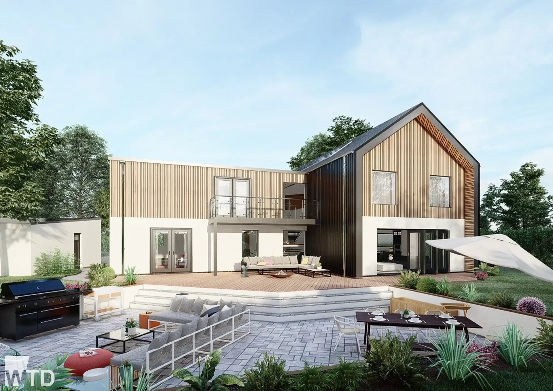 WTD Project - 247-21 East Carleton 
 - Plot 1 Rear Visualistions