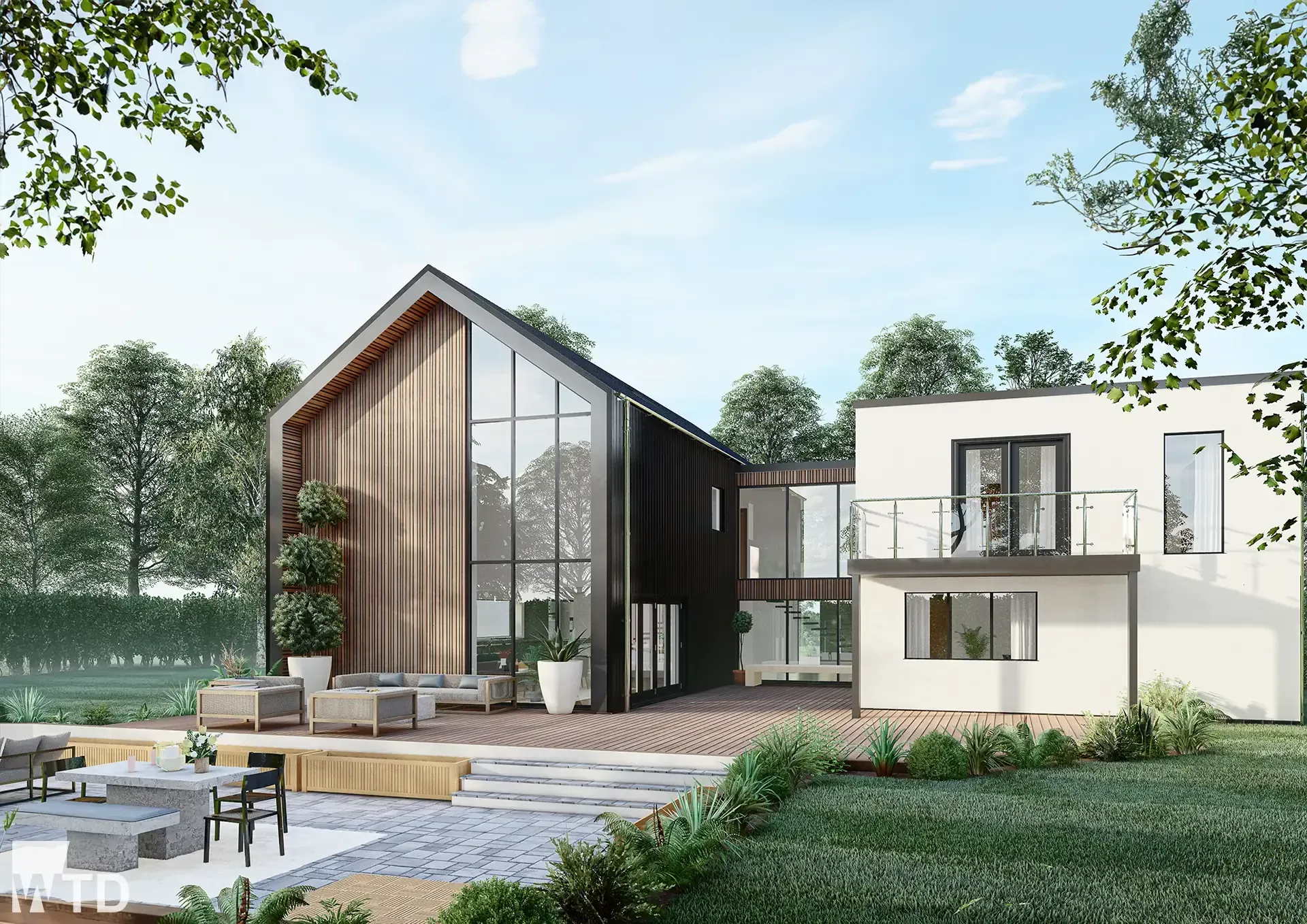 WTD Project - 247-21 East Carleton 
 - Plot 2 Rear Visualisations