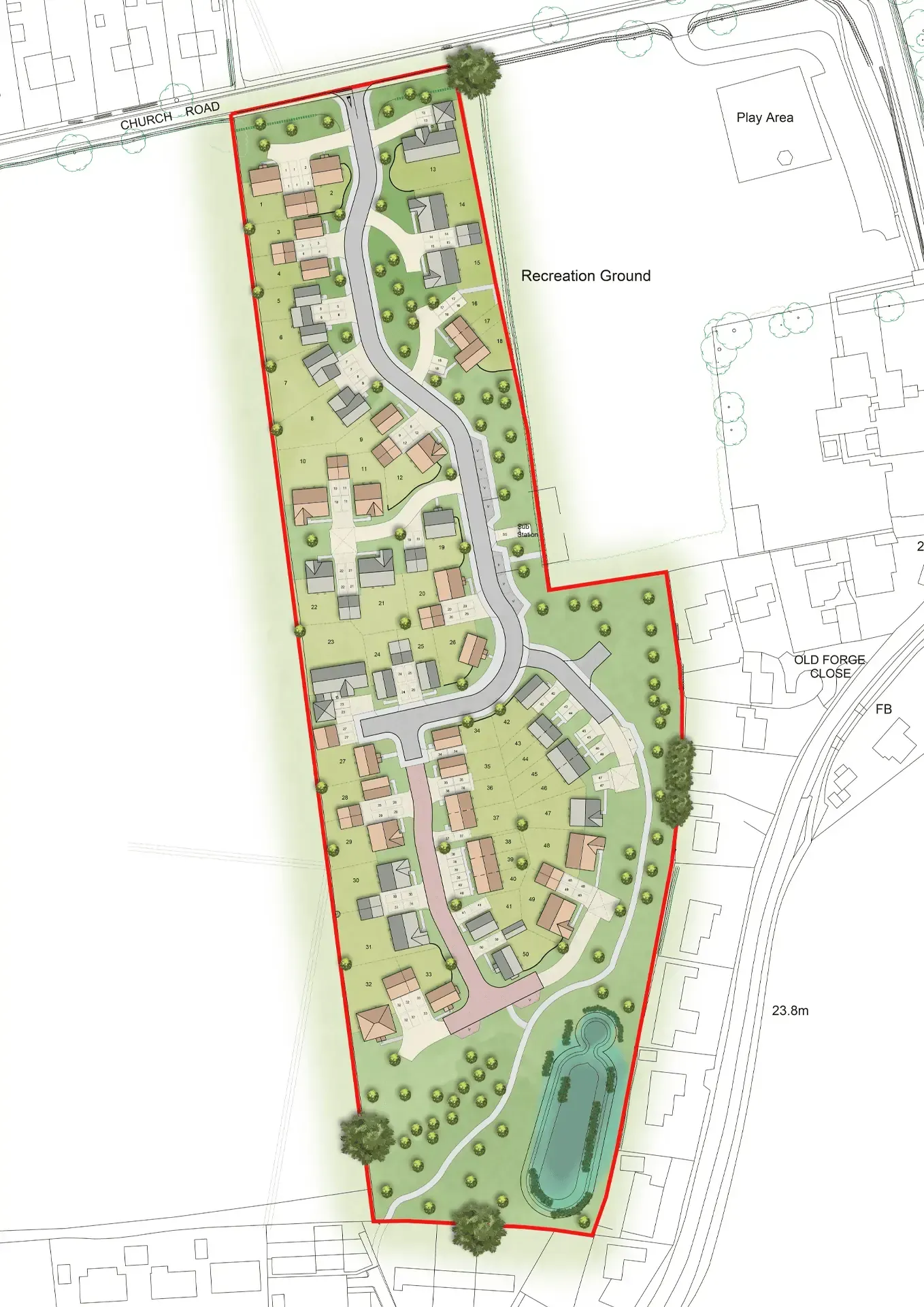 WTD Project - 385-22 Church Road-Wooton - Woodton= Site Layout