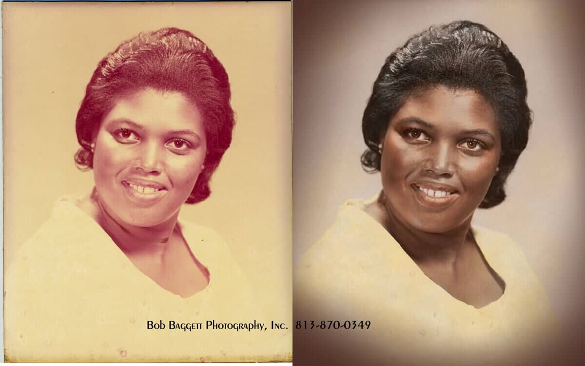 Restored Photo Of Young Woman — Tampa, FL — Bob Baggett Photography Inc