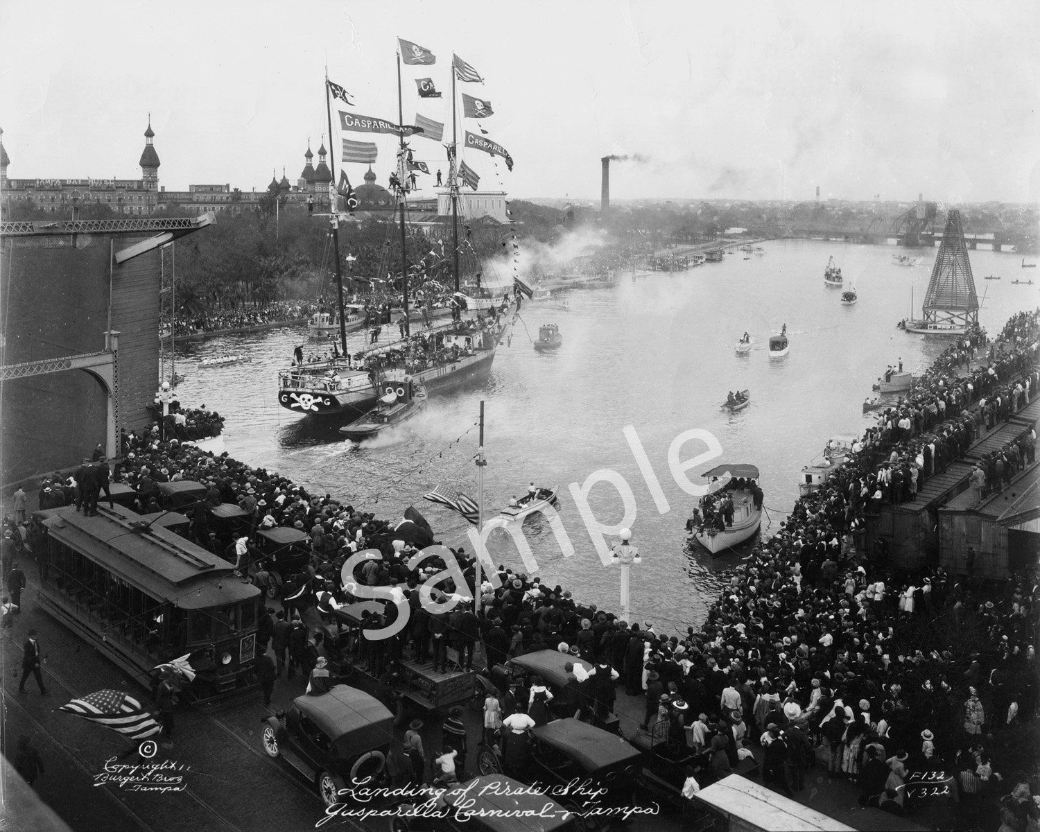 Historical Photo Of Boat Docking — Tampa, FL — Bob Baggett Photography Inc