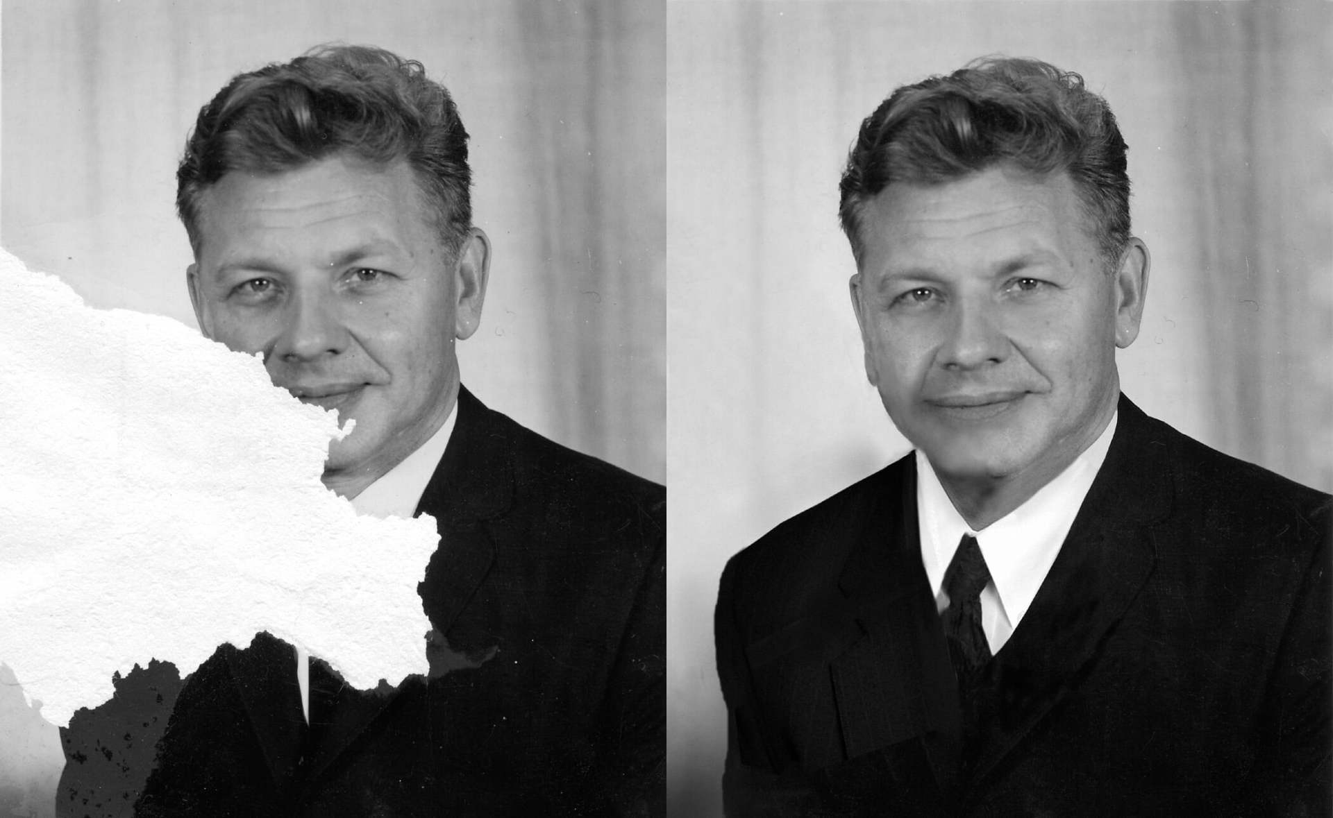 Restored Black And White Photo — Tampa, FL — Bob Baggett Photography Inc