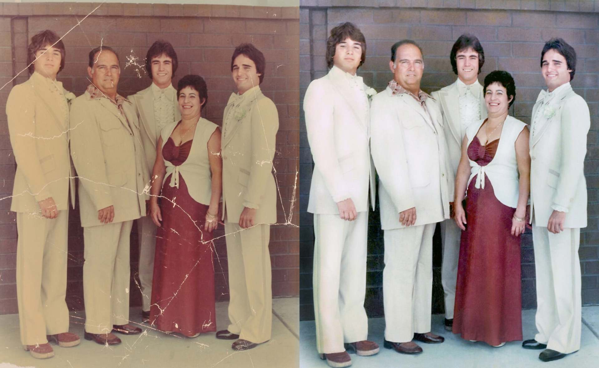 Restored Photo Of Family — Tampa, FL — Bob Baggett Photography Inc